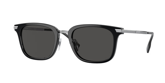Burberry PETER BE4395 Square Sunglasses  300187-Black 51-145-21 - Color Map Black