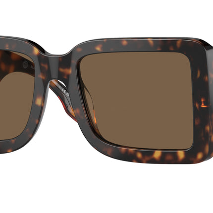 Burberry BE4406U Square Sunglasses  300273-Dark Havana 55-140-20 - Color Map Brown