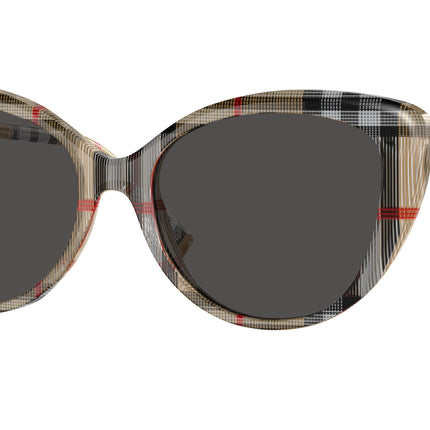 Burberry BE4407F Cat Eye Sunglasses  408787-Vintage Check 54-140-17 - Color Map Brown