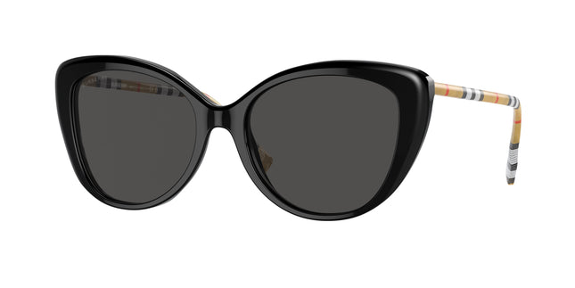 Burberry BE4407 Cat Eye Sunglasses  385387-Black 54-140-17 - Color Map Black
