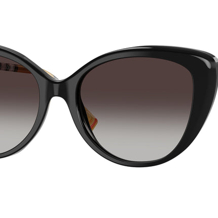 Burberry BE4407 Cat Eye Sunglasses  38538G-Black 54-140-17 - Color Map Black