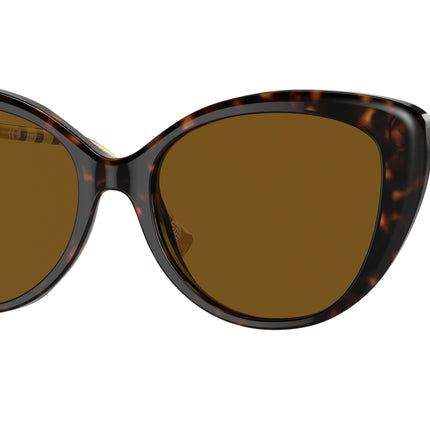 Burberry BE4407 Cat Eye Sunglasses  385483-Dark Havana 54-140-17 - Color Map Brown