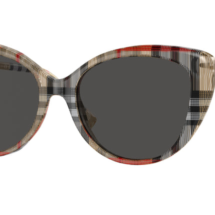 Burberry BE4407 Cat Eye Sunglasses  408787-Vintage Check 54-140-17 - Color Map Brown