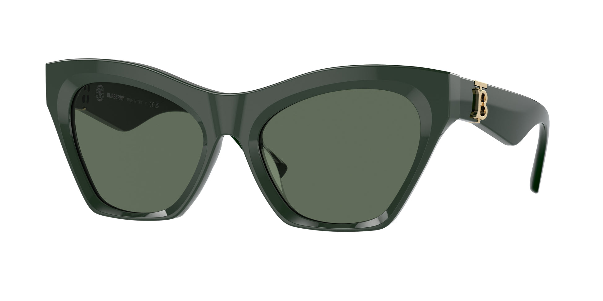 Burberry BE4420U Cat Eye Sunglasses  403871-Green 55-140-18 - Color Map Green