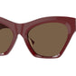 Burberry BE4420U Cat Eye Sunglasses  411973-Bordeaux 55-140-18 - Color Map Red