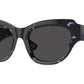 Burberry BE4423 Irregular Sunglasses  411187-Blue Havana 52-130-18 - Color Map Blue