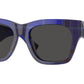 Burberry BE4424 Square Sunglasses  411487-Check Blue 52-140-18 - Color Map Blue