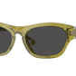 Burberry BE4430U Irregular Sunglasses  411887-Green 55-145-18 - Color Map Green