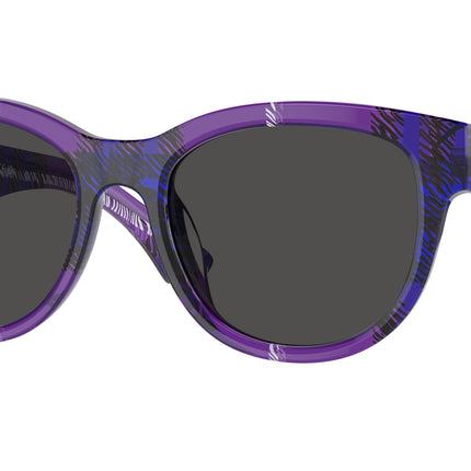 Burberry BE4432U Phantos Sunglasses  411387-Check Violet 54-140-19 - Color Map Violet