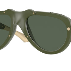 Burberry BE4433U Pilot Sunglasses  413871-Green Rubber 57-125-20 - Color Map Green