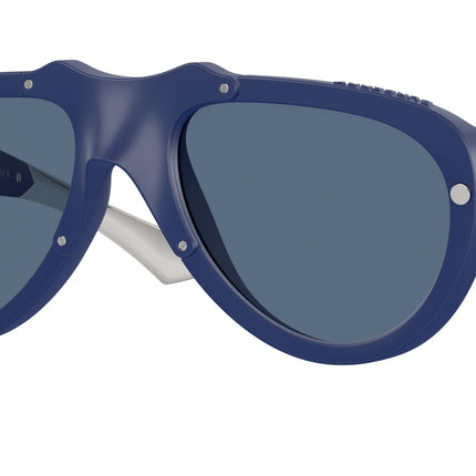 Burberry BE4433U Pilot Sunglasses  413980-Blue Rubber 57-125-20 - Color Map Blue