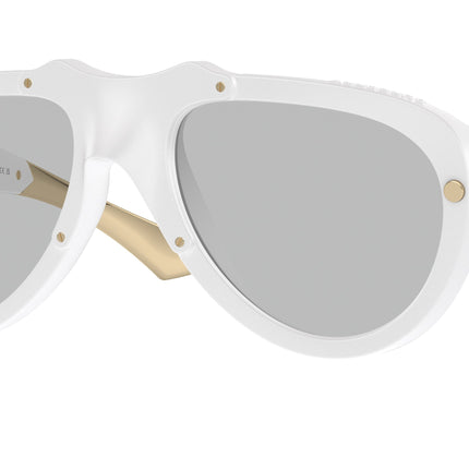 Burberry BE4433U Pilot Sunglasses  414187-White Rubber 57-125-20 - Color Map White