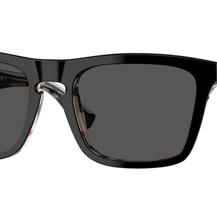 Burberry BE4434F Square Sunglasses  412187-Top Black On Vintage Check 57-145-20 - Color Map Black