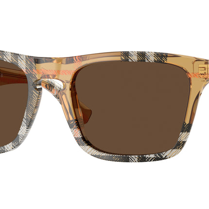 Burberry BE4434 Square Sunglasses  414673-Check Sand 57-145-20 - Color Map Brown