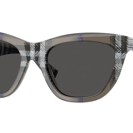 Burberry BE4435 Cat Eye Sunglasses  414787-Check Lichen 53-140-18 - Color Map Grey