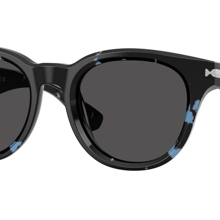 Burberry BE4439F Round Sunglasses  411187-Blue Havana 51-145-21 - Color Map Blue