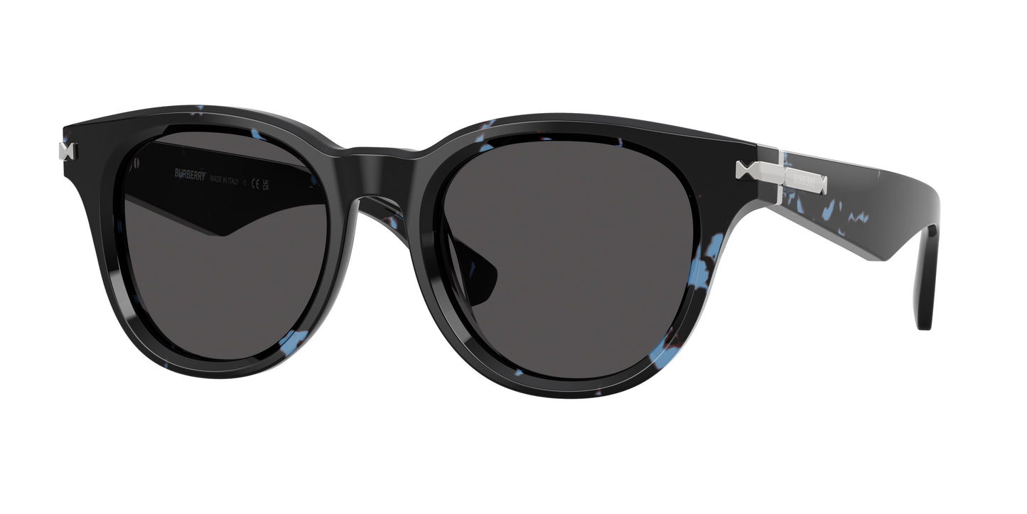 Burberry BE4439F Round Sunglasses  411187-Blue Havana 51-145-21 - Color Map Blue