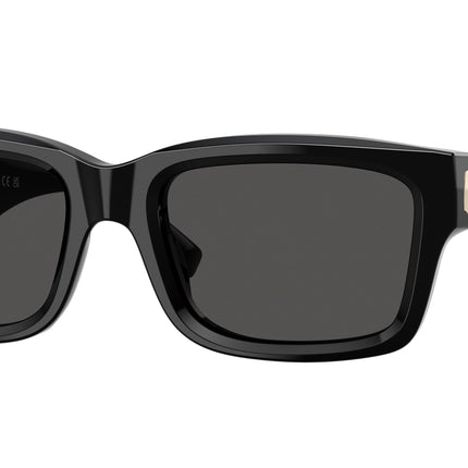 Burberry BE4443F Rectangle Sunglasses  300187-Black 55-145-20 - Color Map Black