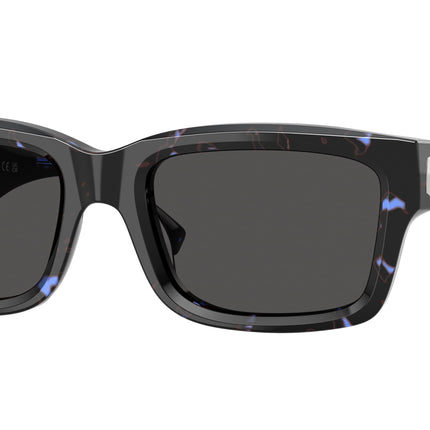 Burberry BE4443F Rectangle Sunglasses  411187-Blue Havana 55-145-20 - Color Map Blue