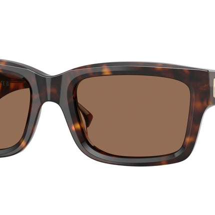 Burberry BE4443 Rectangle Sunglasses  300273-Dark Havana 55-145-20 - Color Map Brown