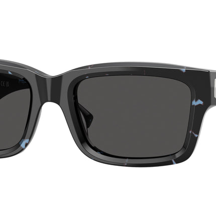 Burberry BE4443 Rectangle Sunglasses  411187-Blue Havana 55-145-20 - Color Map Blue