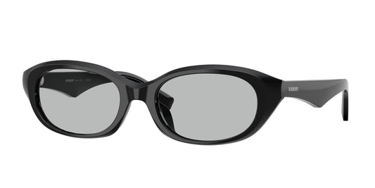 Burberry BE4447D Oval Sunglasses  300187-Black 55-145-19 - Color Map Black