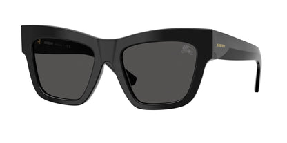 Burberry BE4449F Square Sunglasses  300187-Black 52-140-19 - Color Map Black