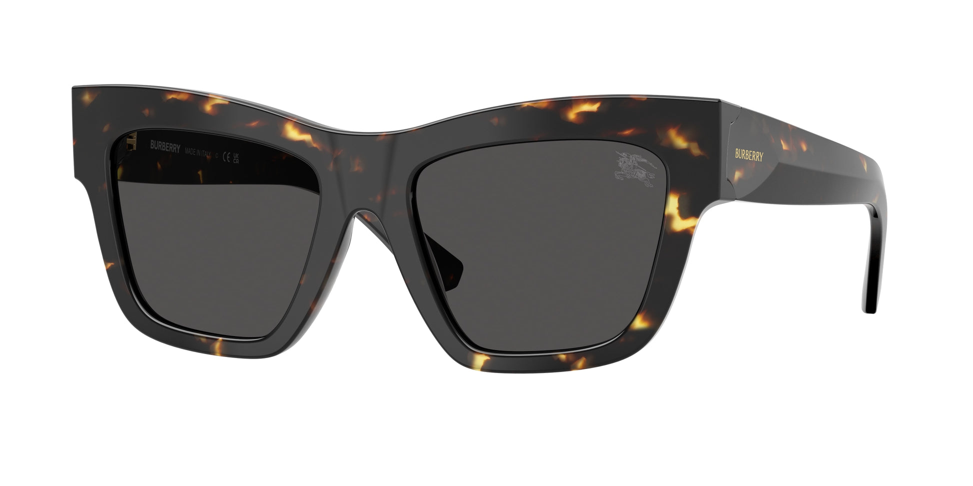 Burberry BE4449F Square Sunglasses  410687-Yellow Havana 52-140-19 - Color Map Tortoise