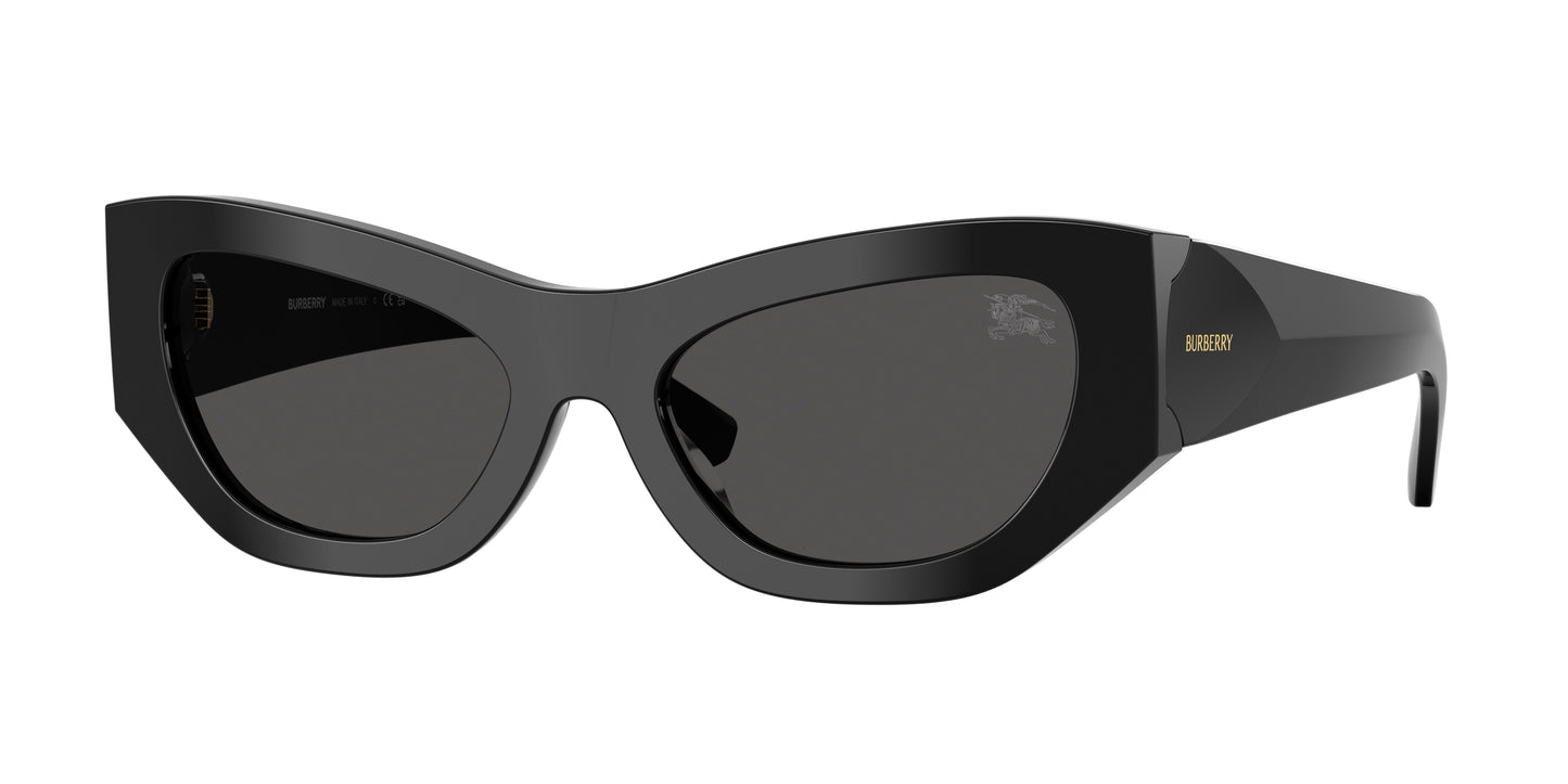 Burberry BE4450U Cat Eye Sunglasses  300187-Black 54-140-19 - Color Map Black