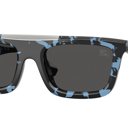 Burberry BE4451U Rectangle Sunglasses  411187-Blue Havana 54-145-21 - Color Map Blue