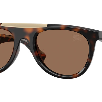 Burberry BE4452U Pilot Sunglasses  300273-Dark Havana 53-145-21 - Color Map Brown