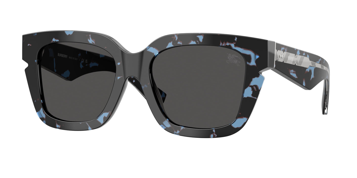 Burberry BE4453F Square Sunglasses  411187-Blue Havana 54-140-19 - Color Map Blue