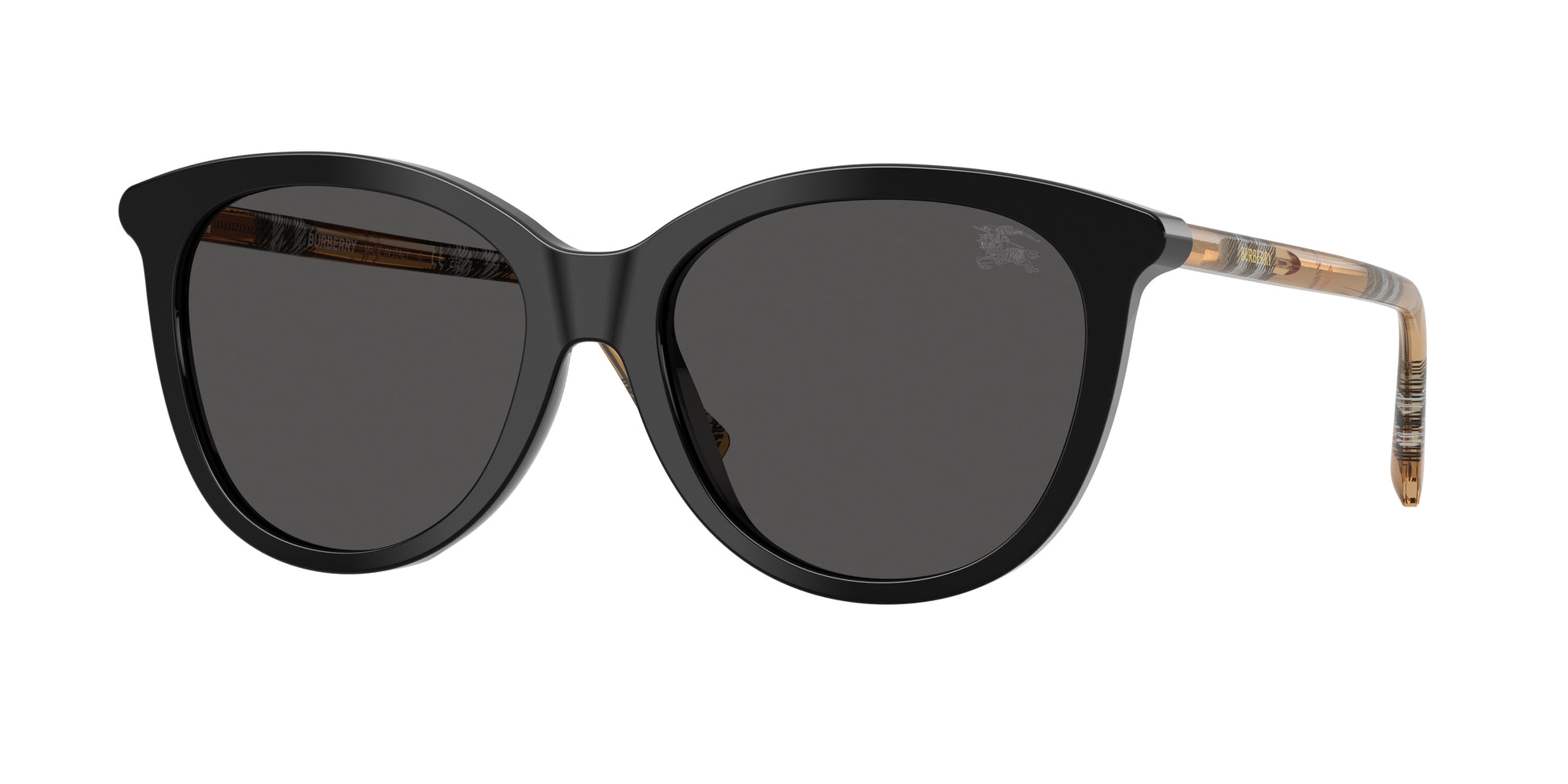 Burberry BE4455F Phantos Sunglasses  416187-Black 55-140-17 - Color Map Black