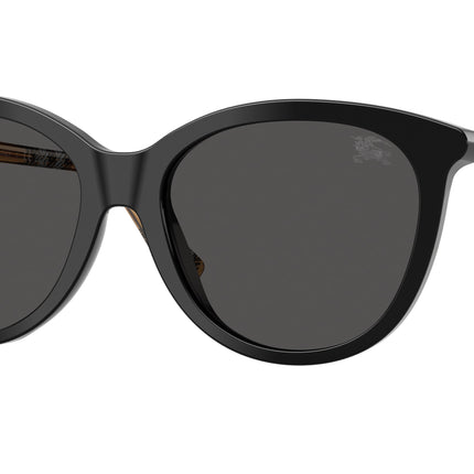 Burberry BE4455 Phantos Sunglasses  416187-Black 55-140-17 - Color Map Black