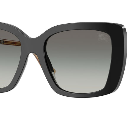 Burberry BE4456F Square Sunglasses  416111-Black 54-140-18 - Color Map Black