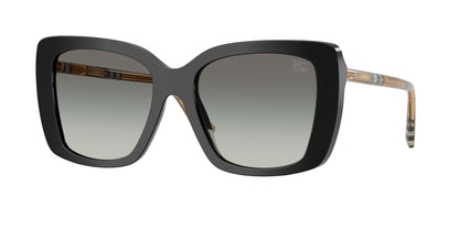 Burberry BE4456F Square Sunglasses  416111-Black 54-140-18 - Color Map Black