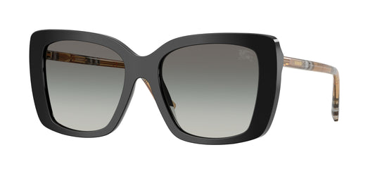 Burberry BE4456F Square Sunglasses  416111-Black 54-140-18 - Color Map Black