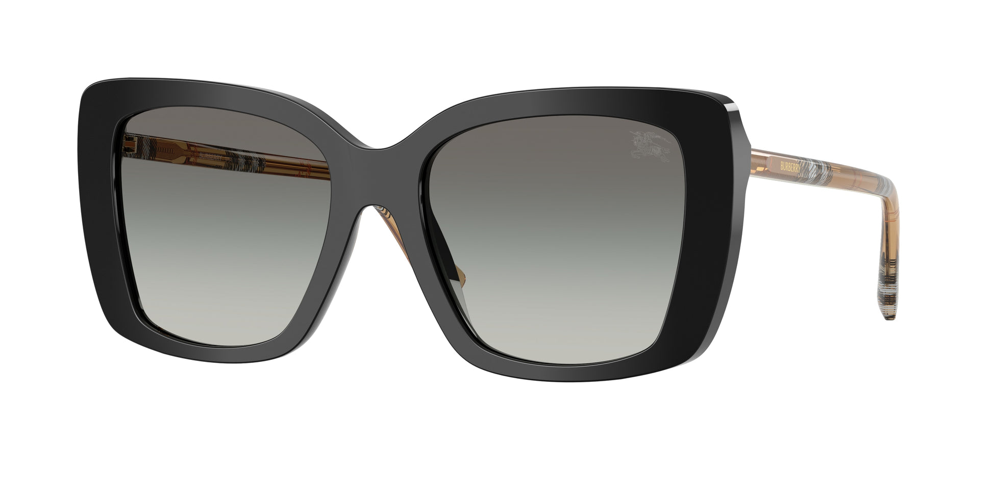 Burberry BE4456 Square Sunglasses  416111-Black 54-140-18 - Color Map Black