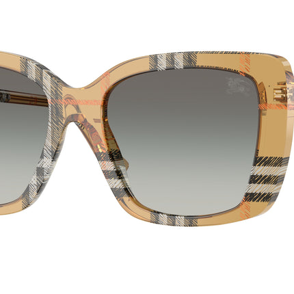 Burberry BE4456 Square Sunglasses  416311-Check Sand 54-140-18 - Color Map Brown