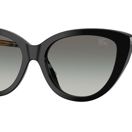 Burberry BE4457F Cat Eye Sunglasses  416111-Black 55-140-17 - Color Map Black