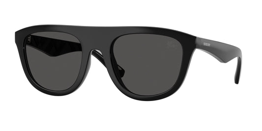 Burberry BE4459U Square Sunglasses  300187-Black 55-145-22 - Color Map Black