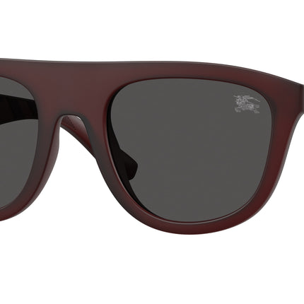 Burberry BE4459U Square Sunglasses  417187-Matte Bordeaux 55-145-22 - Color Map Red