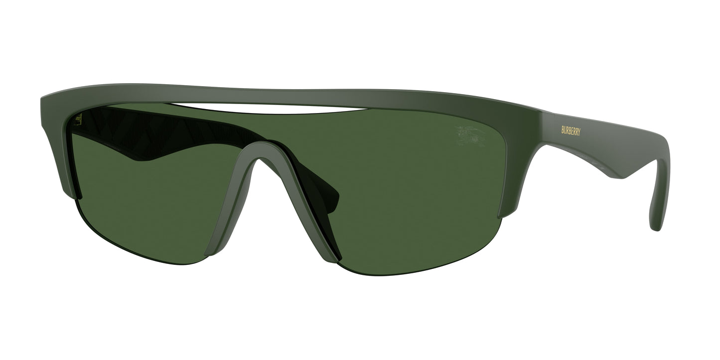 Burberry BE4460U Rectangle Sunglasses  417071-Matte Green 0-145-140 - Color Map Green