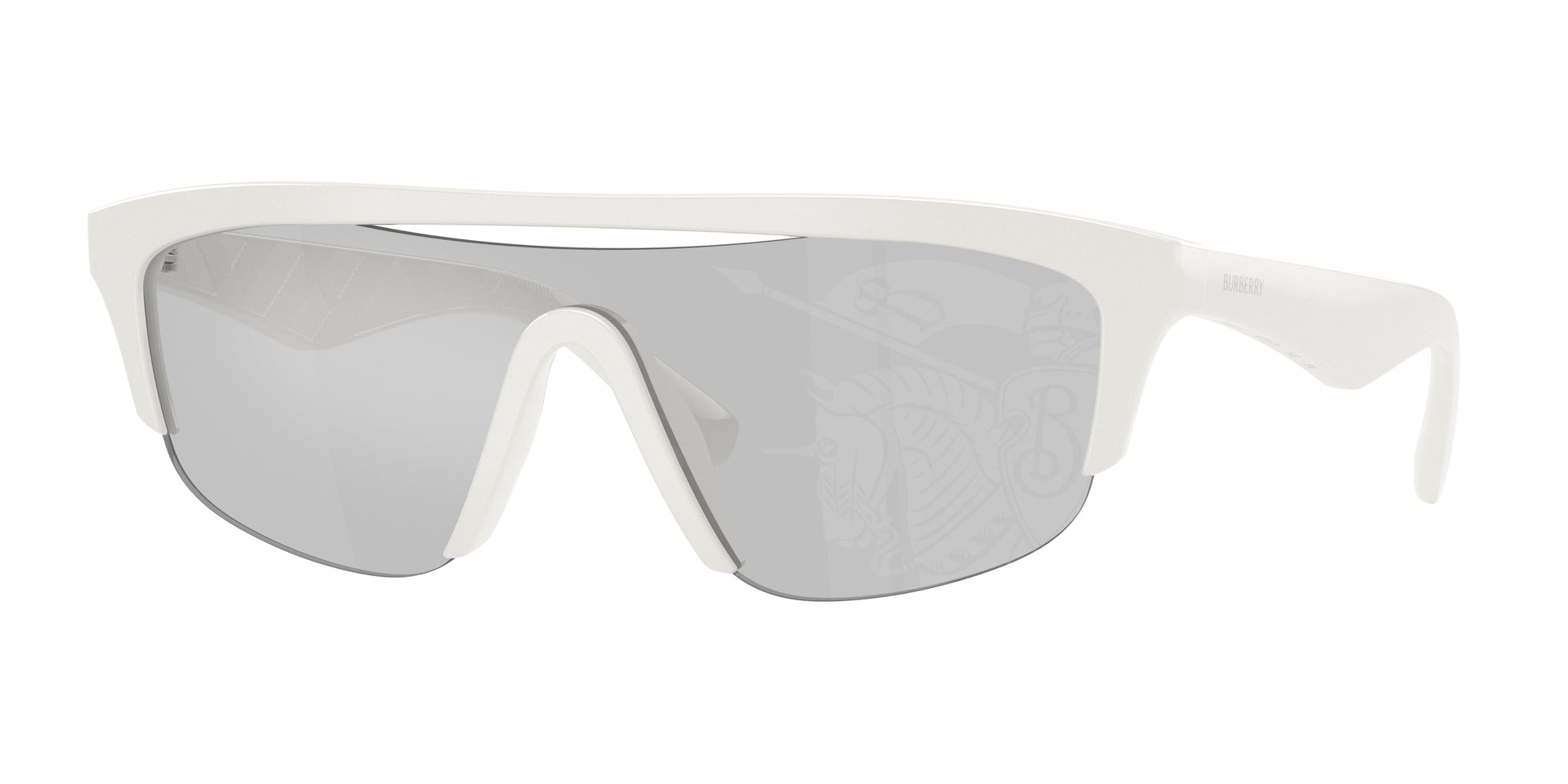Burberry BE4460U Rectangle Sunglasses  417269-White 0-145-140 - Color Map White