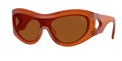 Burberry BE4465 Irregular Sunglasses  415273-Rust 0-135-138 - Color Map Red