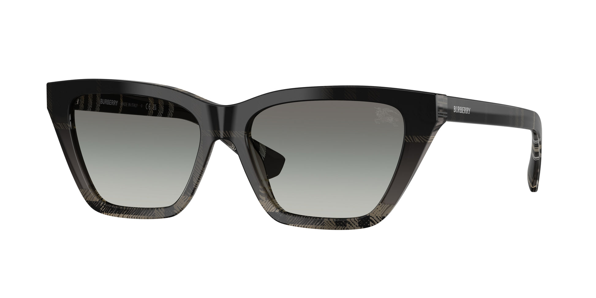 Burberry BE4468 Cat Eye Sunglasses  420011-Grey Check 54-140-15 - Color Map Grey