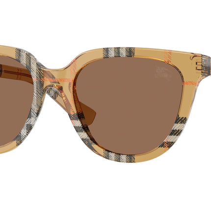 Burberry BE4469F Phantos Sunglasses  416373-Check Sand 53-140-18 - Color Map Brown