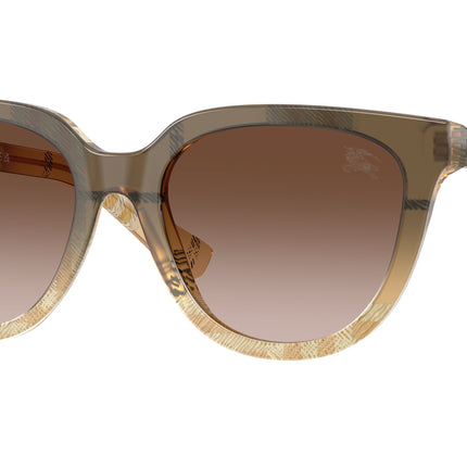 Burberry BE4469F Phantos Sunglasses  420113-Check Beige 53-140-18 - Color Map Brown