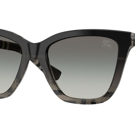 Burberry BE4470F Square Sunglasses  420011-Grey Check 54-140-18 - Color Map Grey