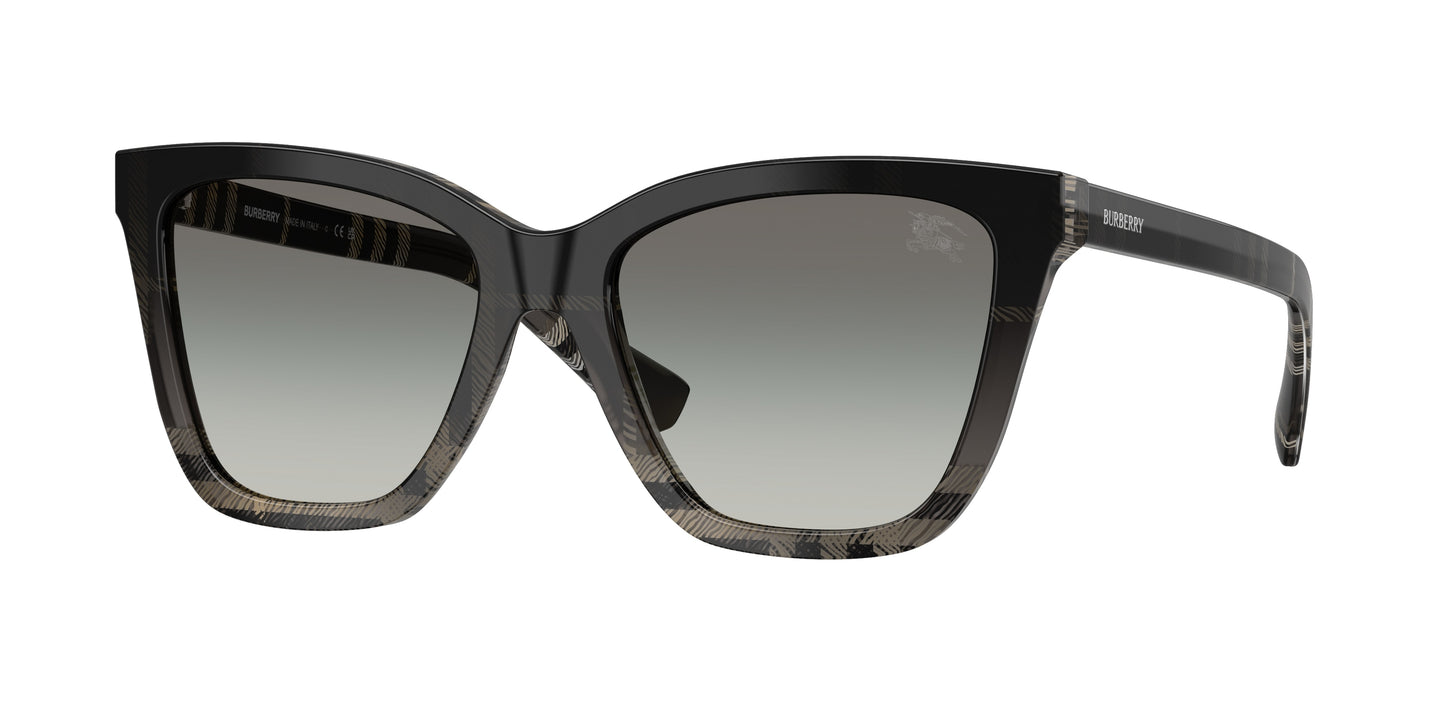 Burberry BE4470F Square Sunglasses  420011-Grey Check 54-140-18 - Color Map Grey